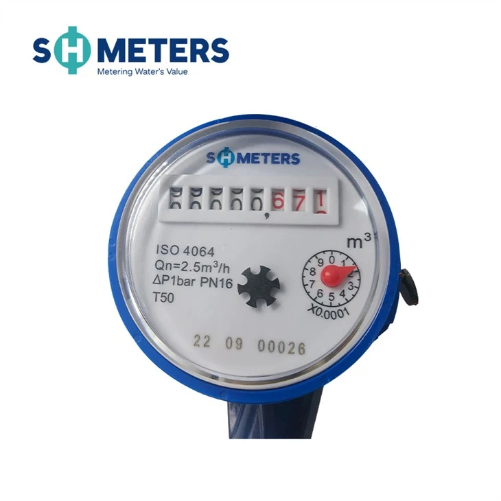 DN15 Mechanical Brass Body Single Jet Water Meter