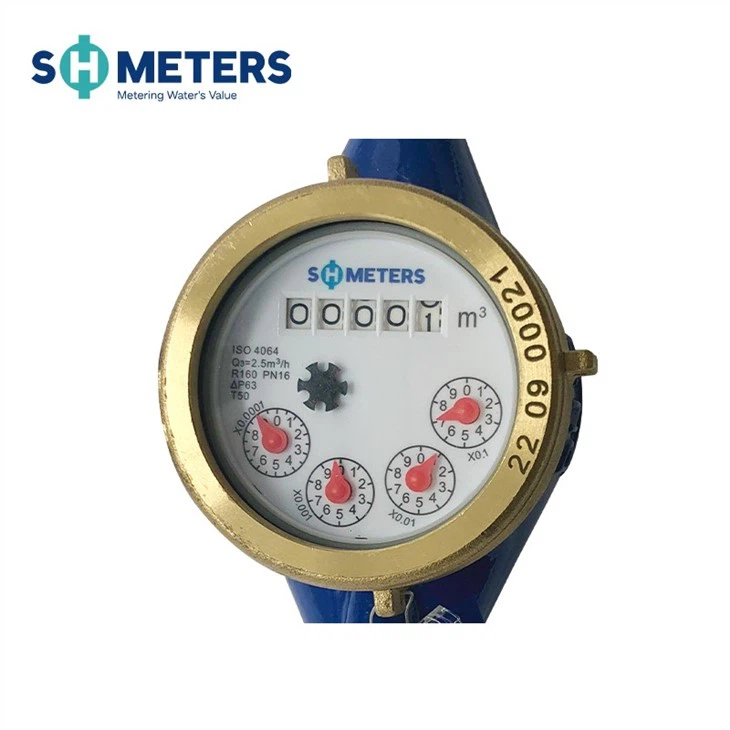 R160 Multi Jet Dry Type Water Meter With Pluse